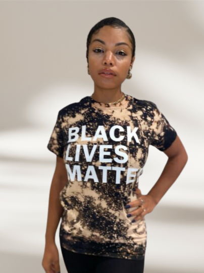 Support a Cause! Bold Black Lives Matter Handmade Crew T-Shirt