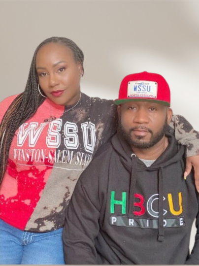 Handmade Winston Salem State Half and Half Crew Neck Unisex Sweatshirt