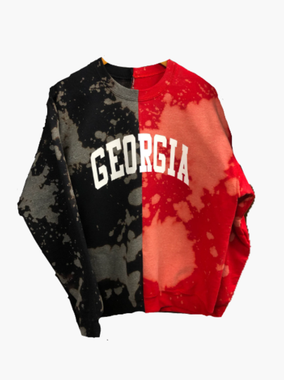 Handmade University of Georgia Half & Half Unisex Sweatshirt