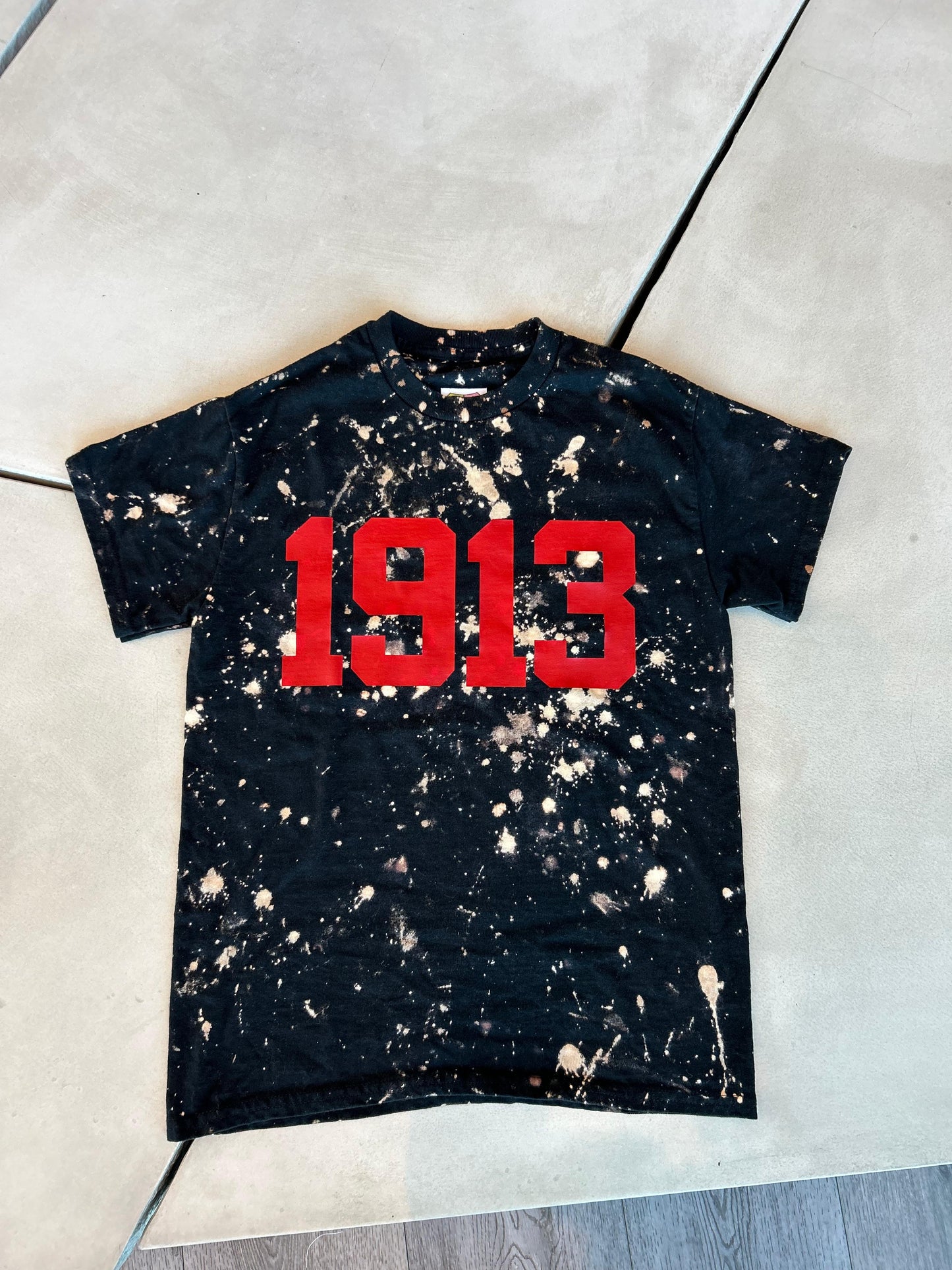 1913 Black Hand T-Shirt, Black Hand Bleached T-Shirt, 1913 T-Shirt