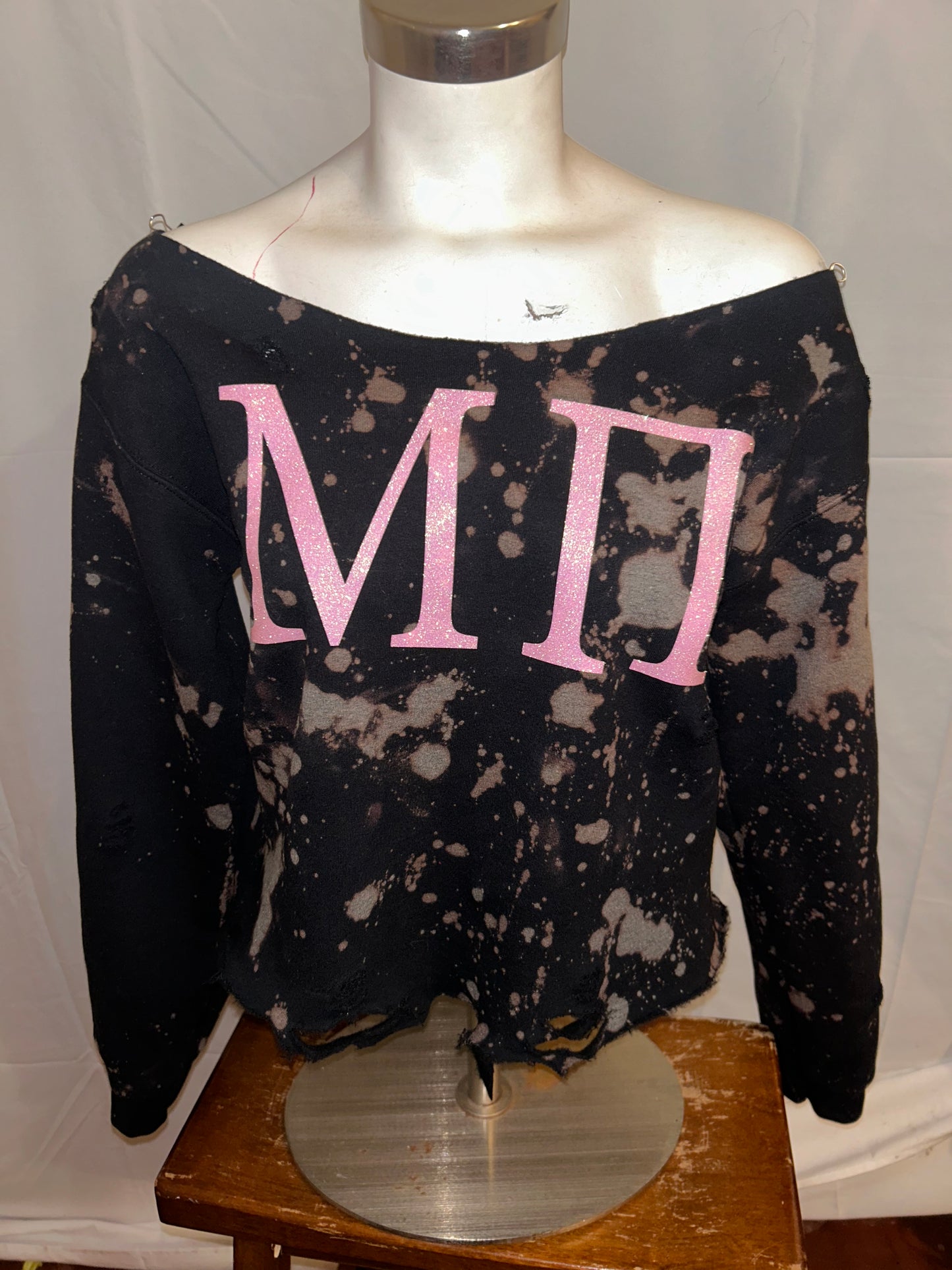 Handmade Spelman Mu Pi Ballerina Glitter Sweatshirt