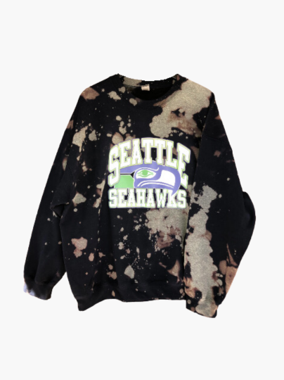 Handmade Seattle Seahawks Crew Sweatshirt