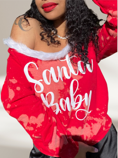 Santa Baby Chic Holiday Sweatshirt