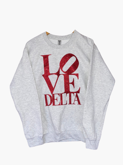Handmade LOVE Delta Crewneck Sweatshirt