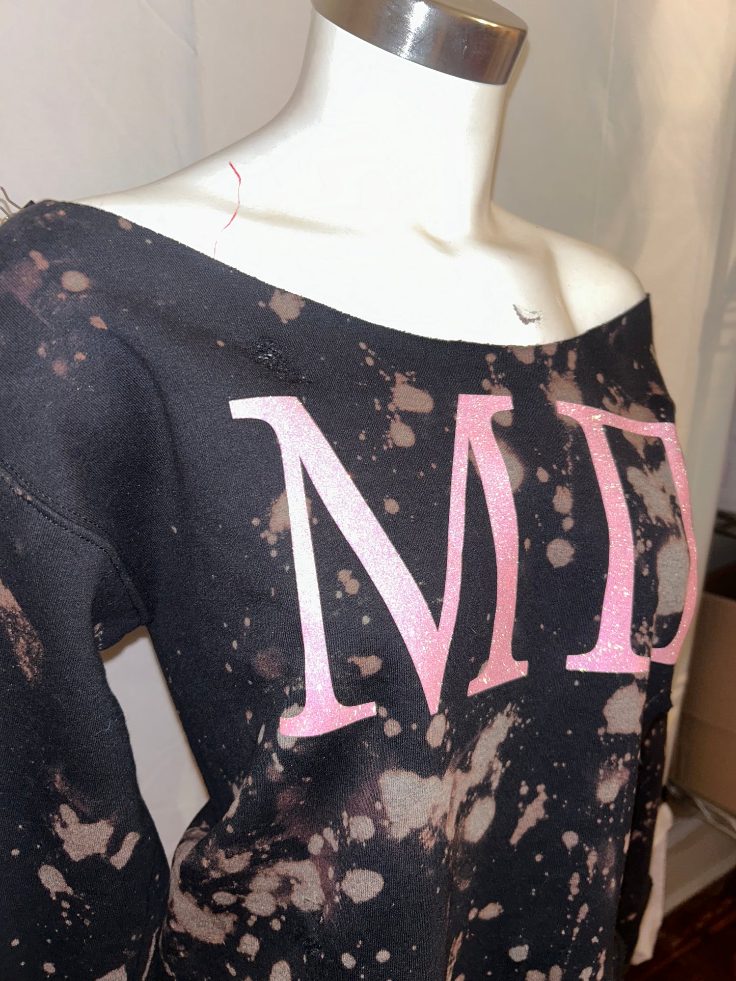 Handmade Spelman Mu Pi Ballerina Glitter Sweatshirt