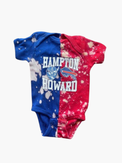 Handmade Hampton Howard Baby Half and Half Onesie Bodysuit