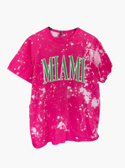 Handmade University of Miami AKA Blossom Crewneck T-Shirt