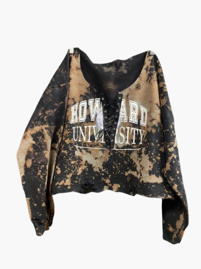 Handmade Howard Lace Up Sweatshirt - Black