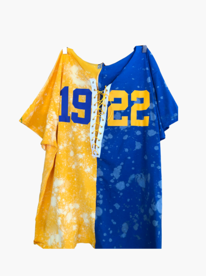 Handmade 1922 SGRho Half and Half Off-Shoulder Lace-Up T-Shirt