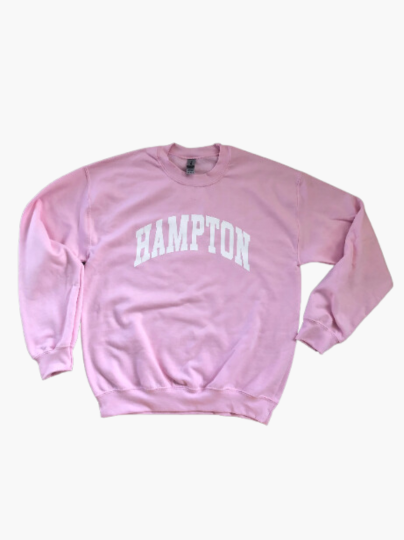 Handmade Hampton Baby Pink Color Way Crewneck Sweatshirt