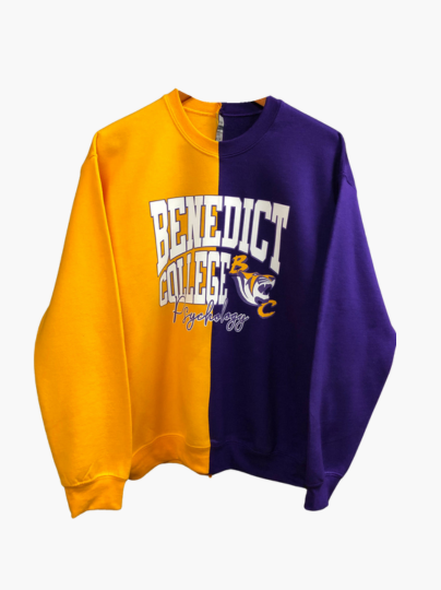 Handmade Benedict College Psychology Half and Half Sweatshirt