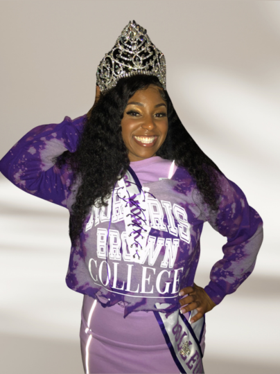 Handmade Morris Brown Purple Lace Up Sweatshirt