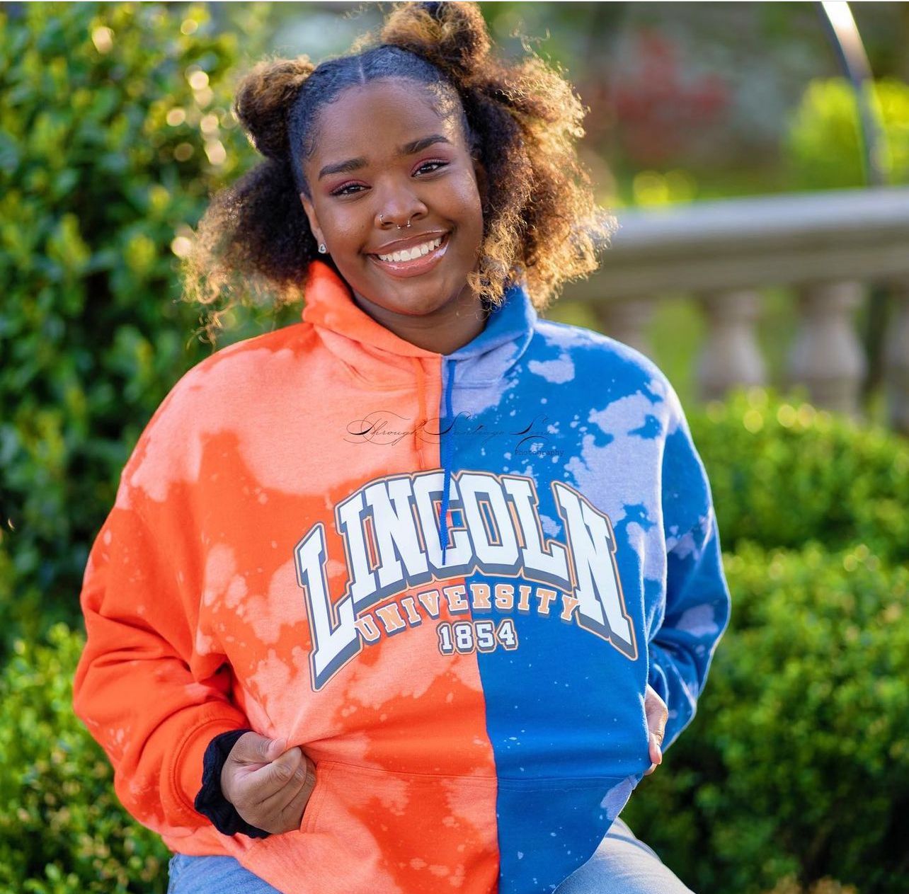 Handmade Lincoln University Half and Half Unisex Hoodie
