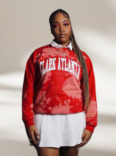 Handmade Clark Atlanta Light Distress Crew Sweatshirt