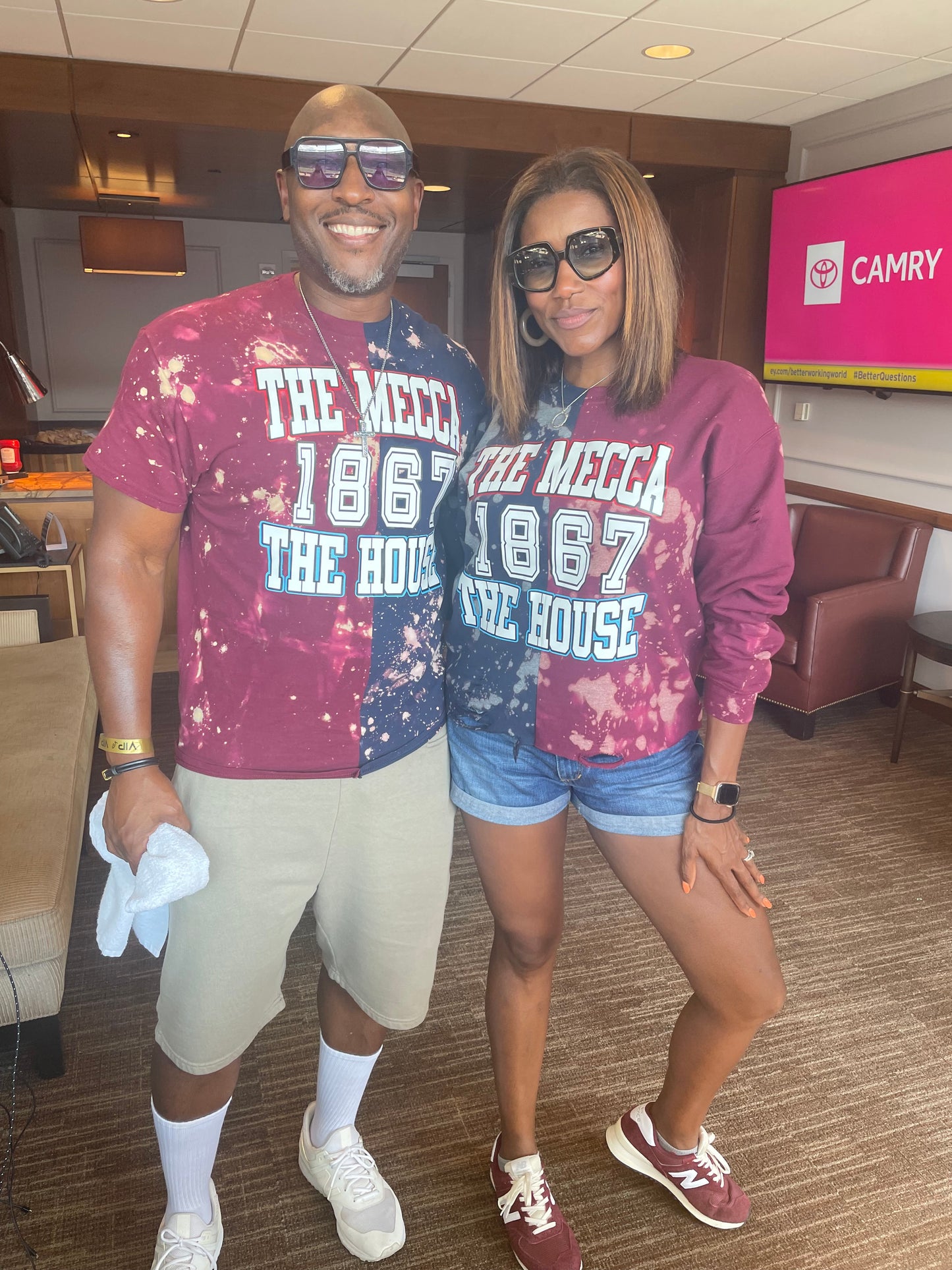 Handmade "The Mecca 1867 The House" Half and Half Sweatshirt