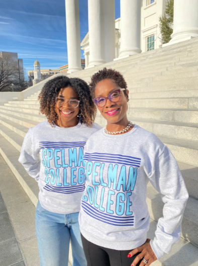 Handmade Spelman College “A Different World” Crew Neck Lightweight Fleece Sweatshirt