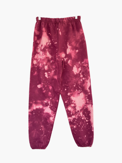 Handmade Drawstring Cuffed Classic Style Sweat Pants - Maroon
