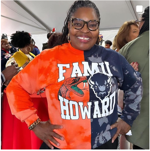 Handmade FAMU and Howard Half and Half Sweatshirt