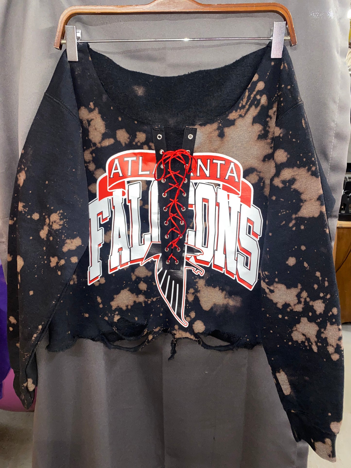 Handmade Atlanta Falcons Lace Up Sweatshirt