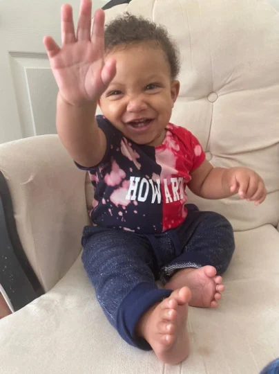Handmade Howard Baby Half and Half Onesie Bodysuit