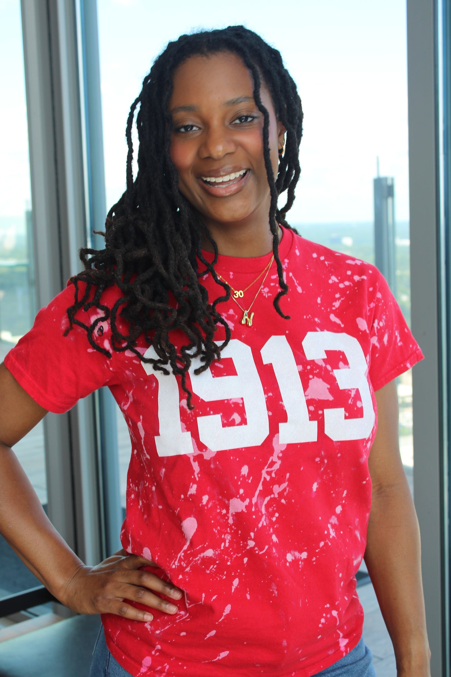 Classic Handmade 1913 Red Hand Bleached T-Shirt