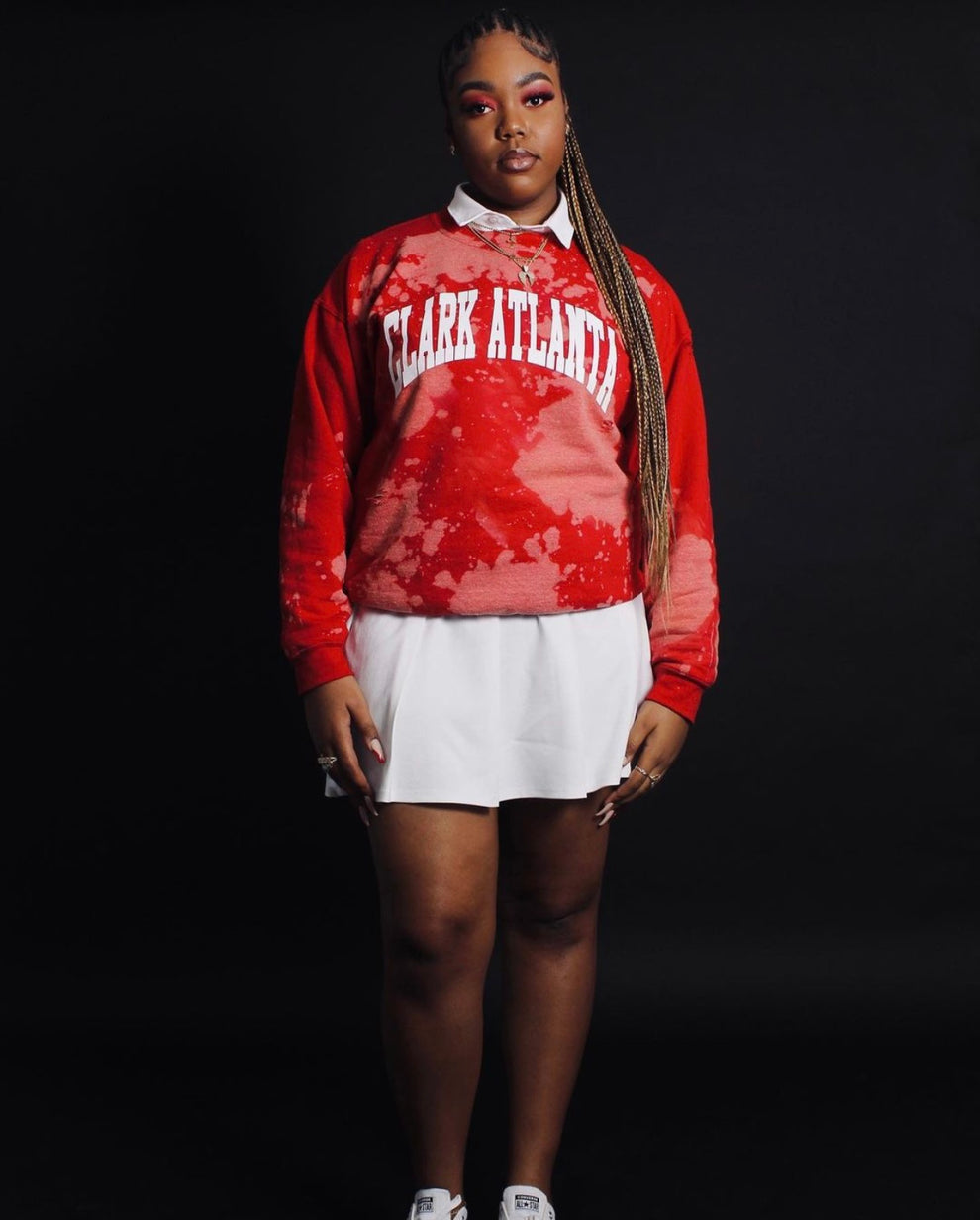 Handmade Clark Atlanta Light Distress Crew Sweatshirt