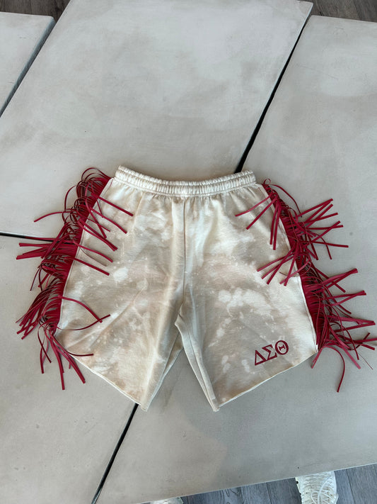 The Handmade "Desert Diva" Sparkle Plush Fringe Shorts
