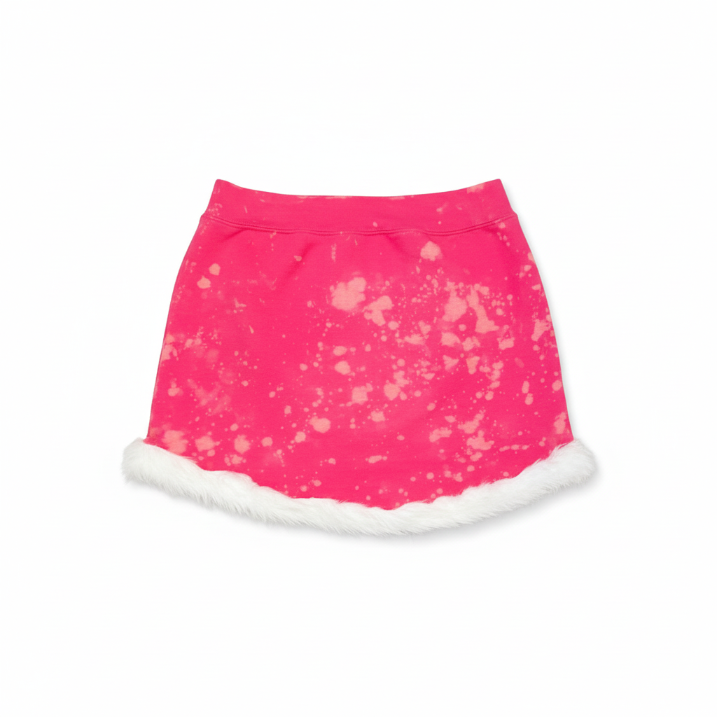 Santa Baby Luxe Holiday Skirt - Bubble Gum Pink