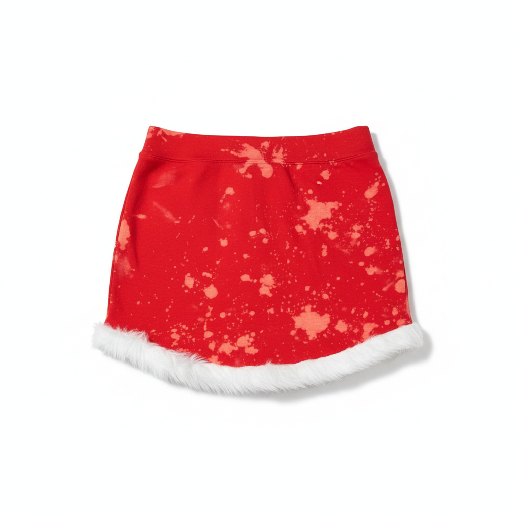Santa Baby Luxe Holiday Skirt - Red