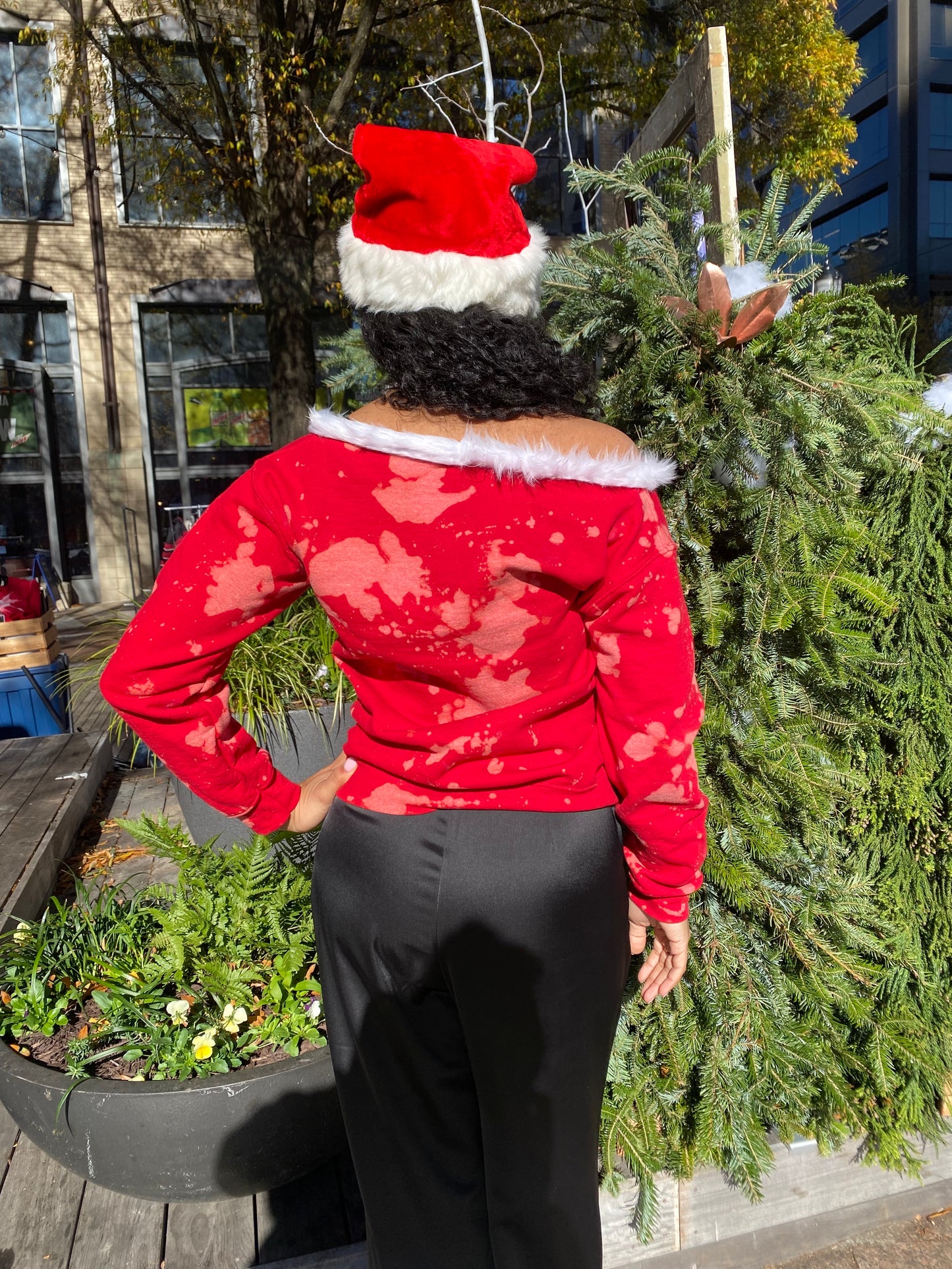 Festive Frost 'Merry' Cropped Holiday Sweatshirt