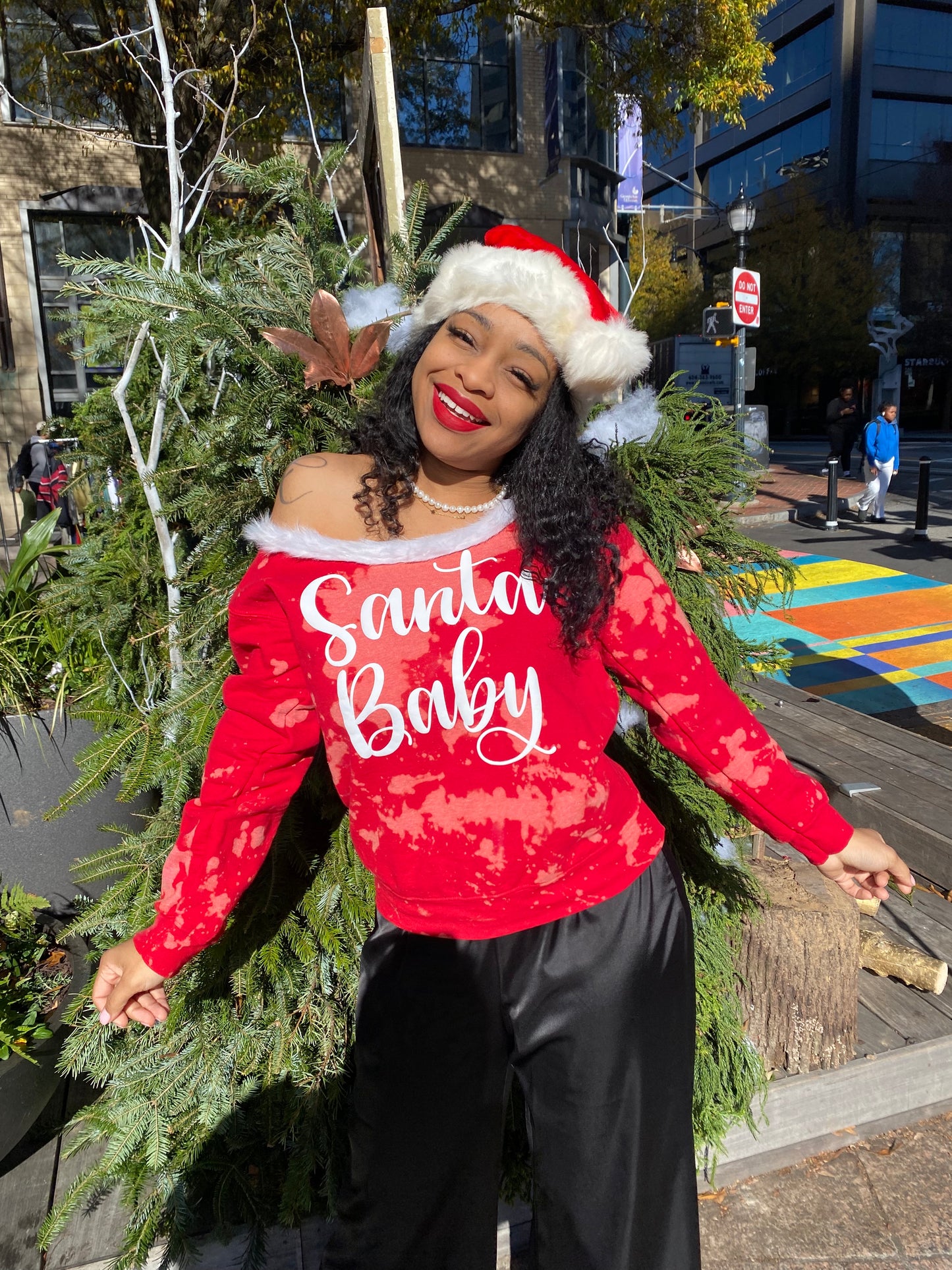 Santa Baby Chic Holiday Sweatshirt