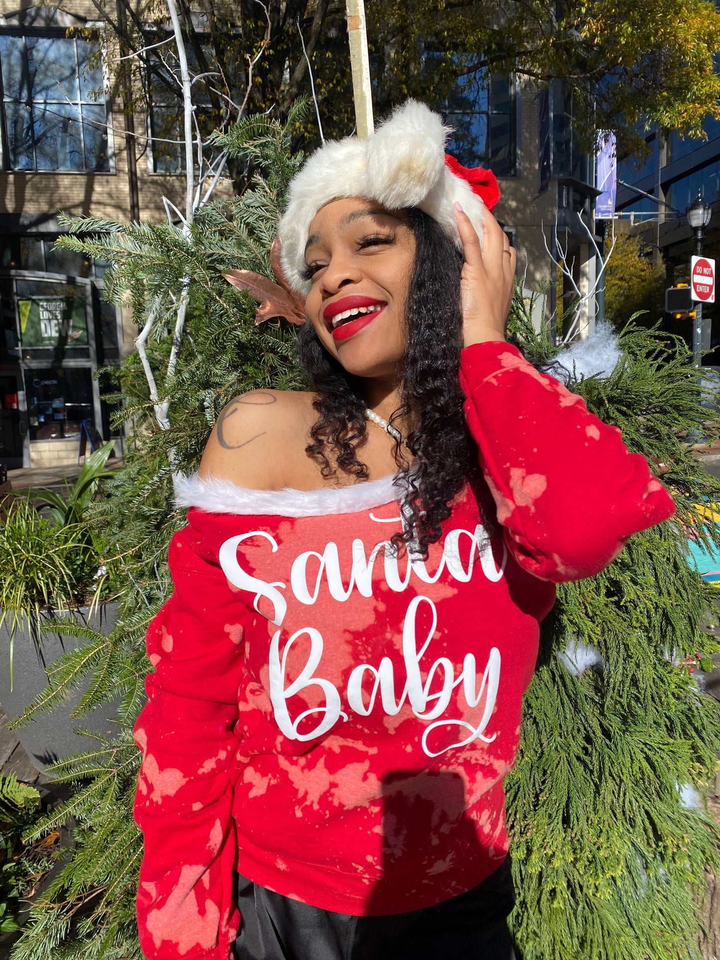 Santa Baby Chic Holiday Sweatshirt