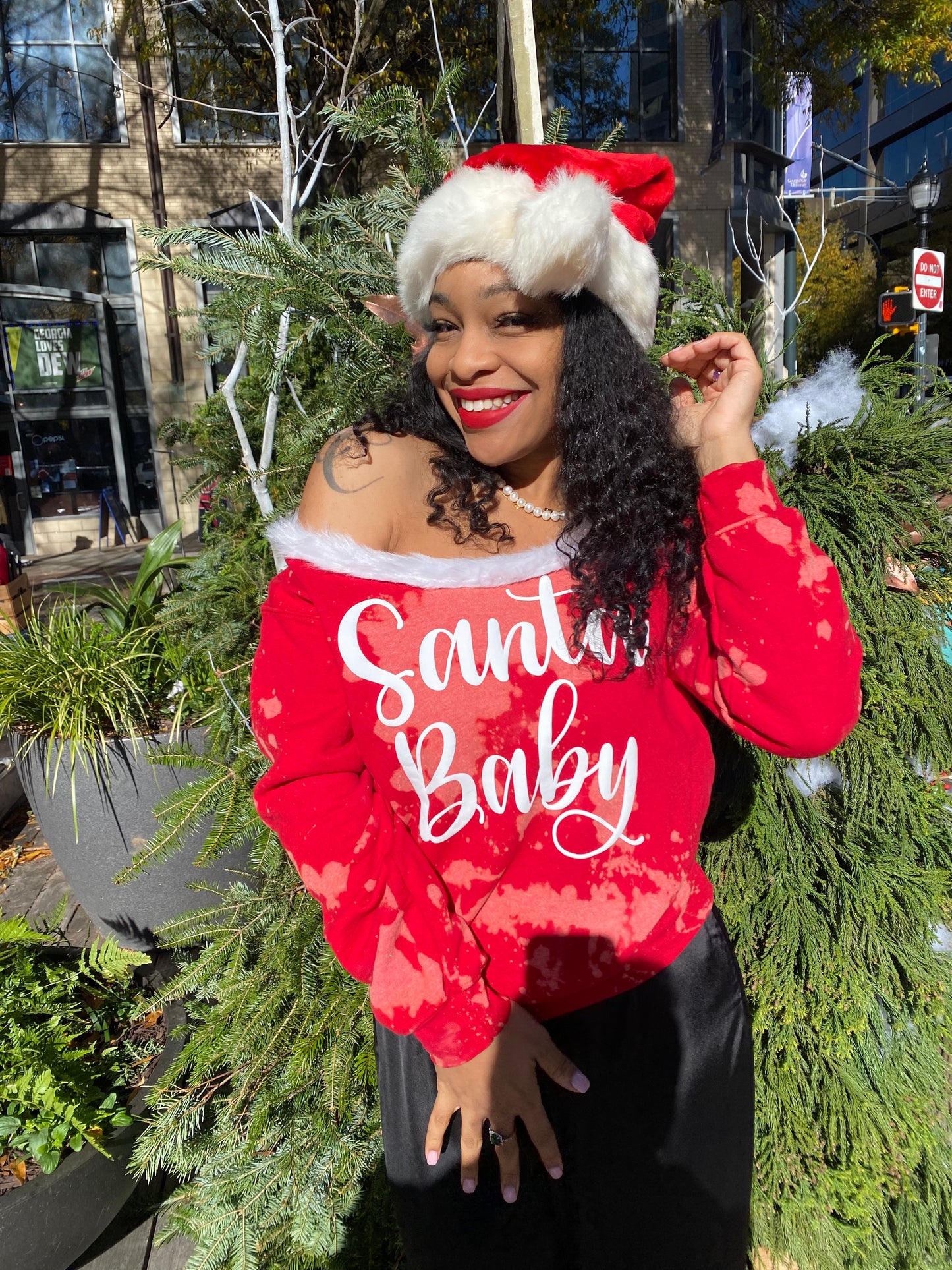 Santa Baby Chic Holiday Sweatshirt