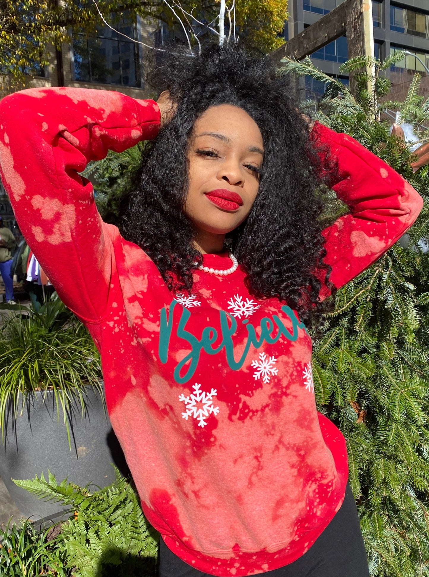 Snowflake Serenade 'Believe' Holiday Sweatshirt