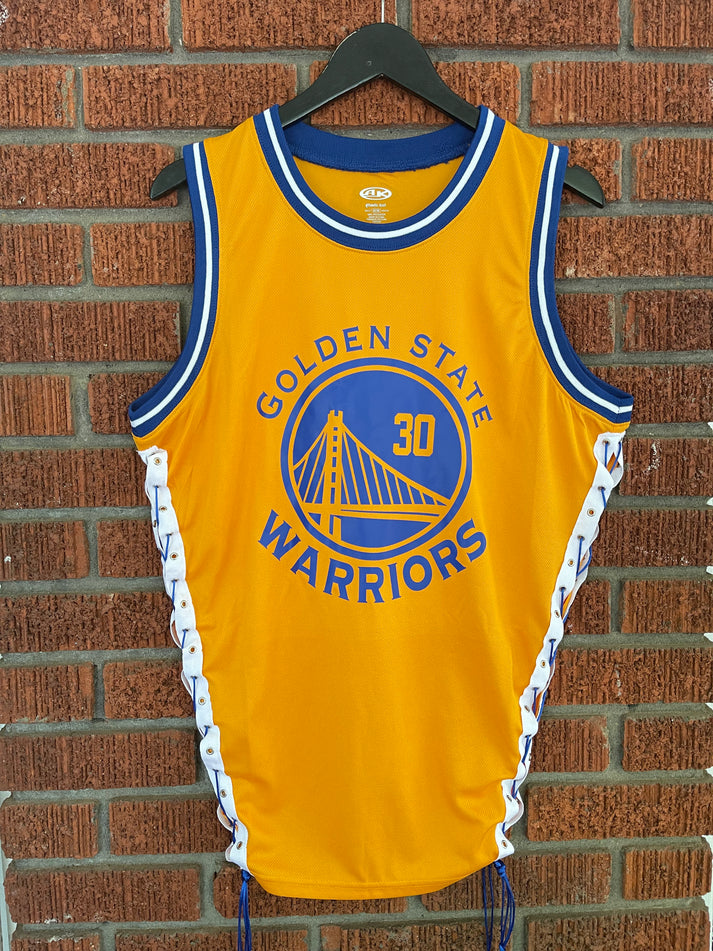 Handmade Golden State Side Lace Sleeveless Jersey Top
