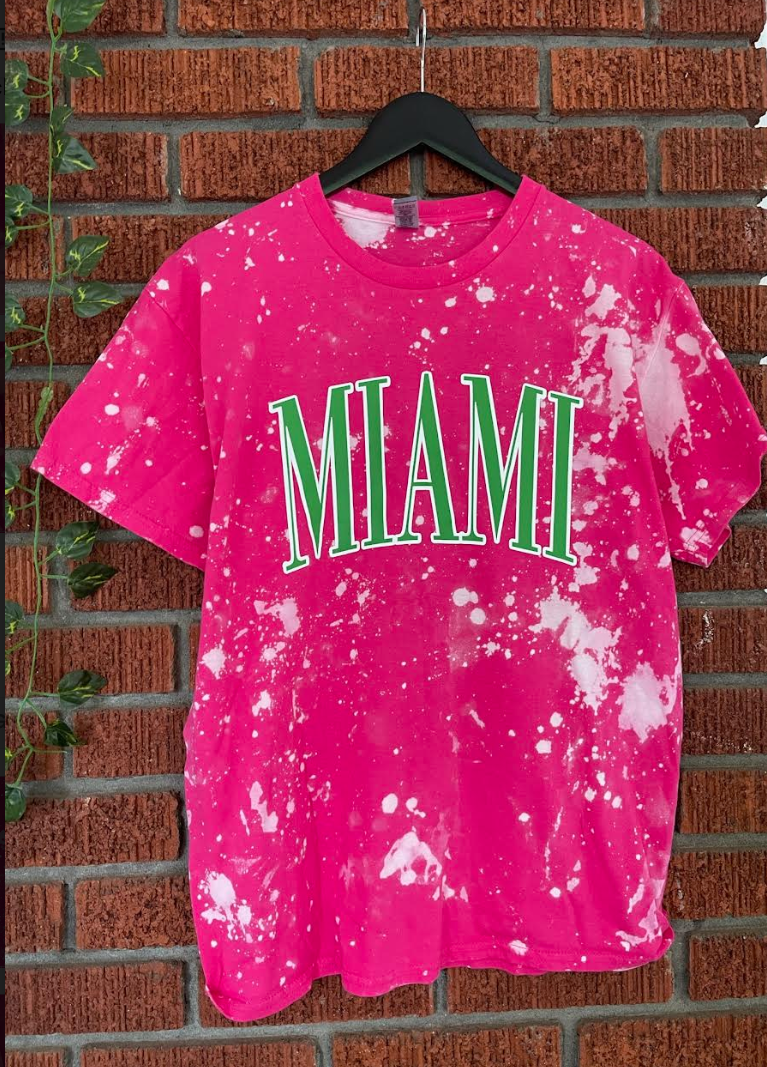 Handmade University of Miami AKA Blossom Crewneck T-Shirt