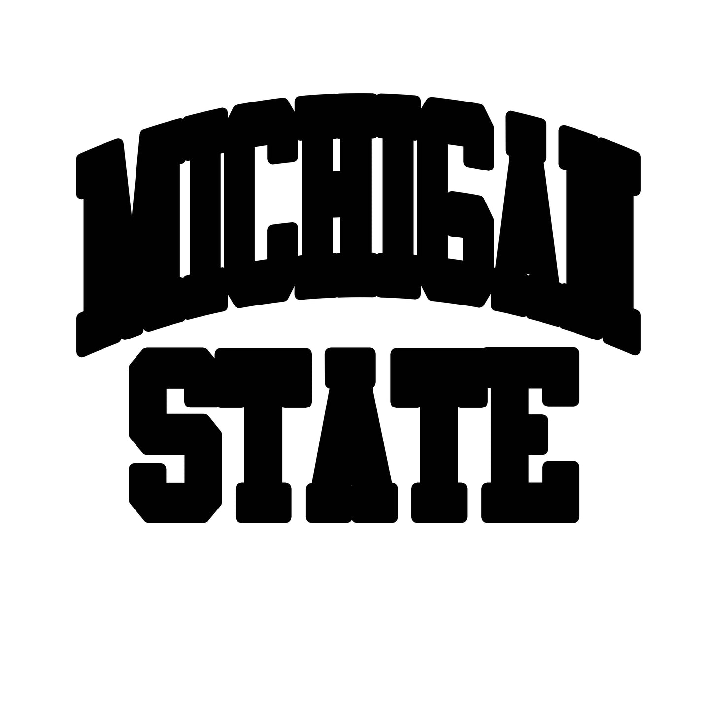 Handmade Michigan State Blossom Crewneck Sweatshirt