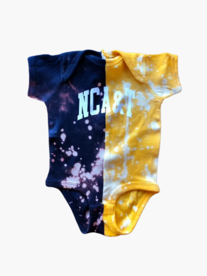 Handmade NCAT Baby Half and Half Rib Onesie Bodysuit