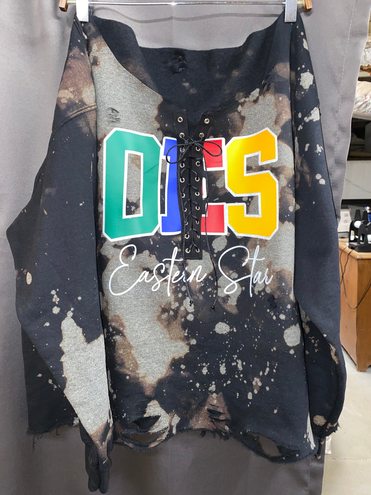 Handmade OES Lace Up Sweatshirt