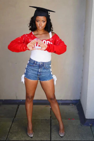 Handmade DST Oo-Oop Red Sweater