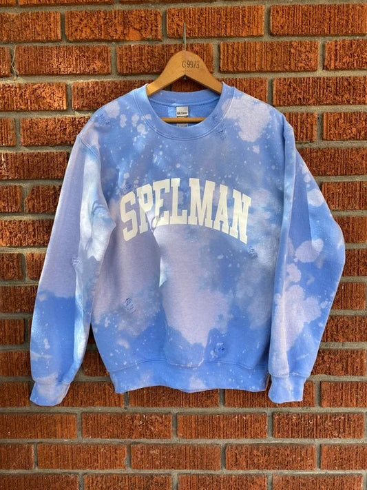 Handmade Spelman College Crew or Off Shoulder Full Length or Cropped Sweatshirt