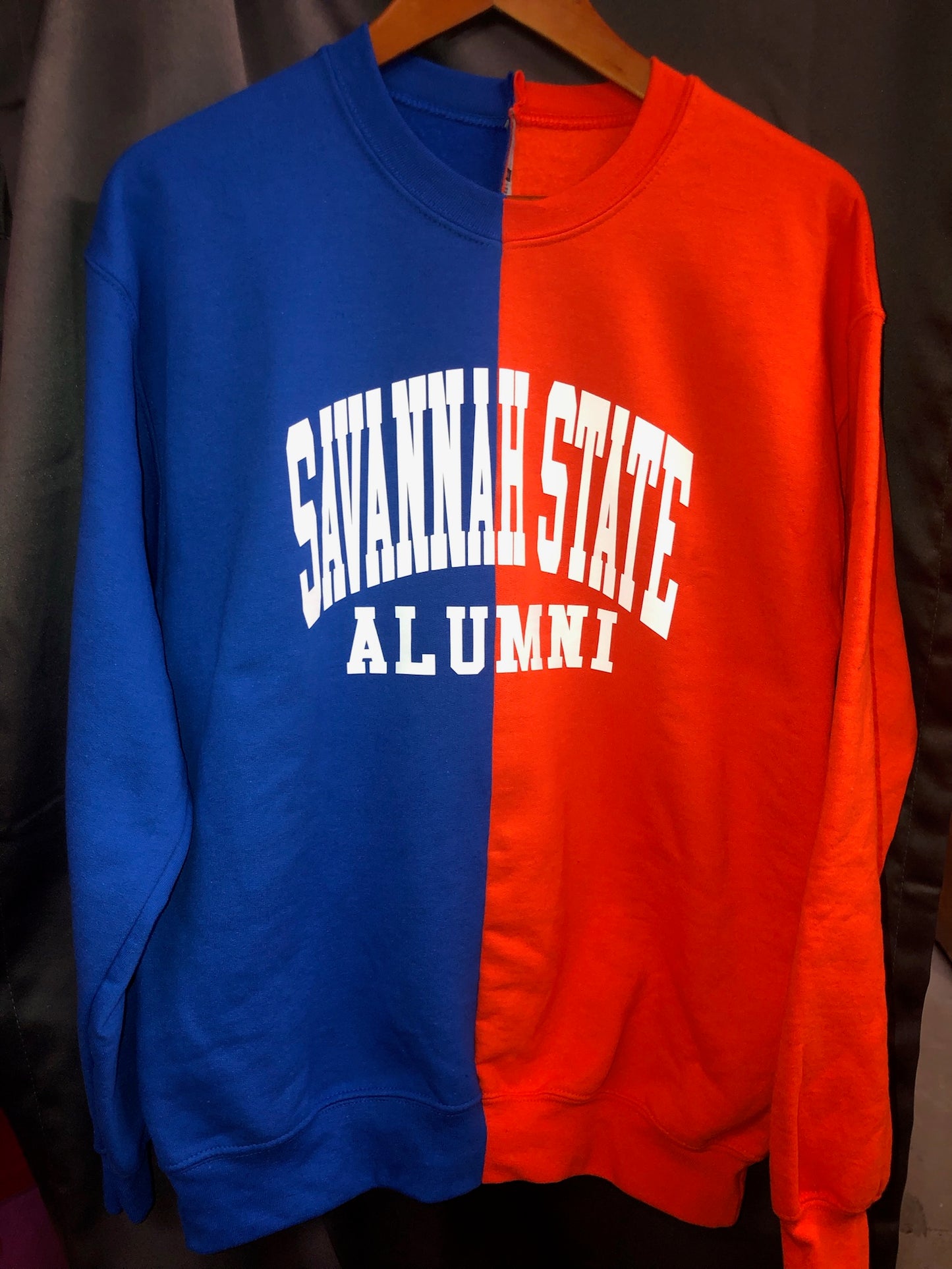 Handmade Savannah State Alumni Half and Half Sweatshirt