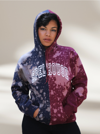 Handmade Spelhouse Half & Half Pullover Unisex Hoodie