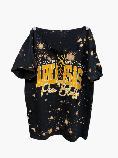 Handmade University of Arkansas Lace Up T-Shirt