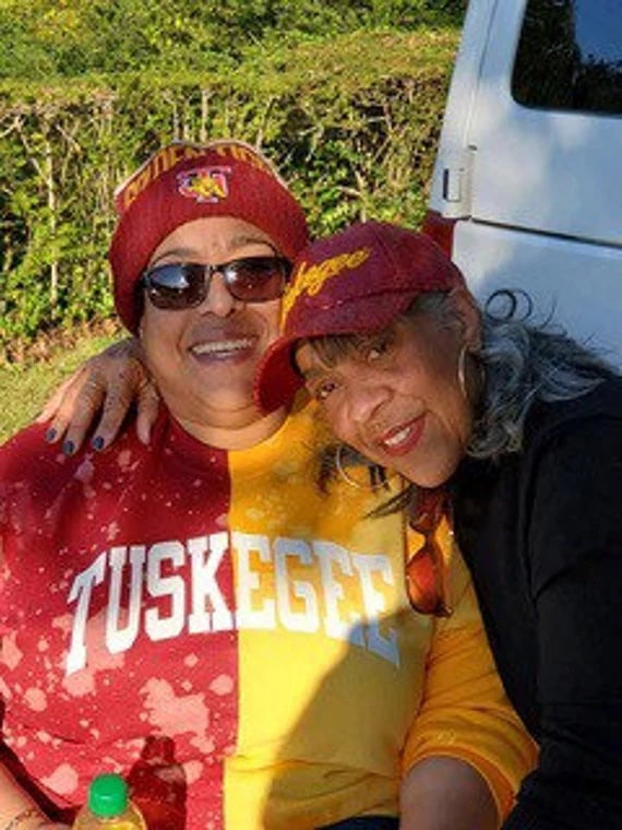 Handmade Tuskegee University Half and Half Crew Neck Unisex Sweatshirt