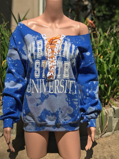 Handmade Virginia State Lace Up Sweatshirt