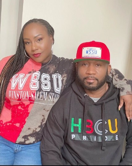 Handmade Winston Salem State Half and Half Crew Neck Unisex Sweatshirt