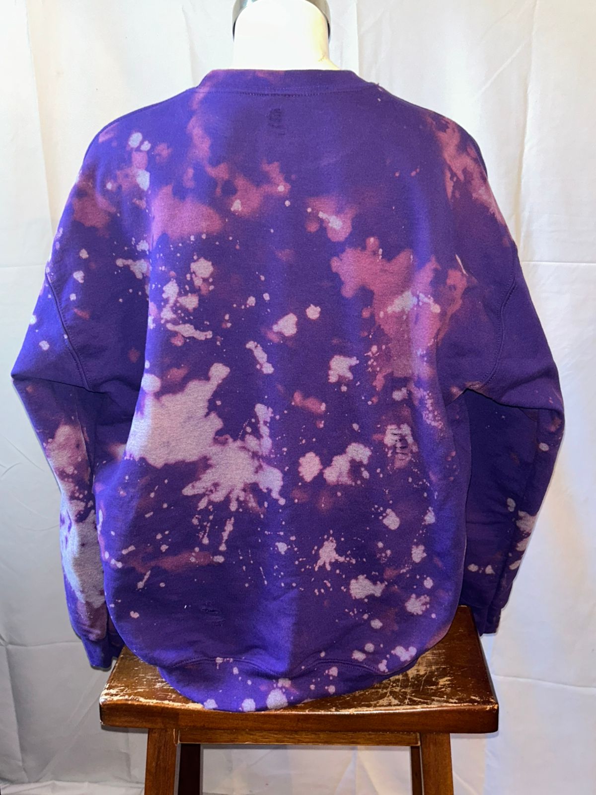 Handmade Utah Jazz White and Silver Glitter on Purple Sweatshirt