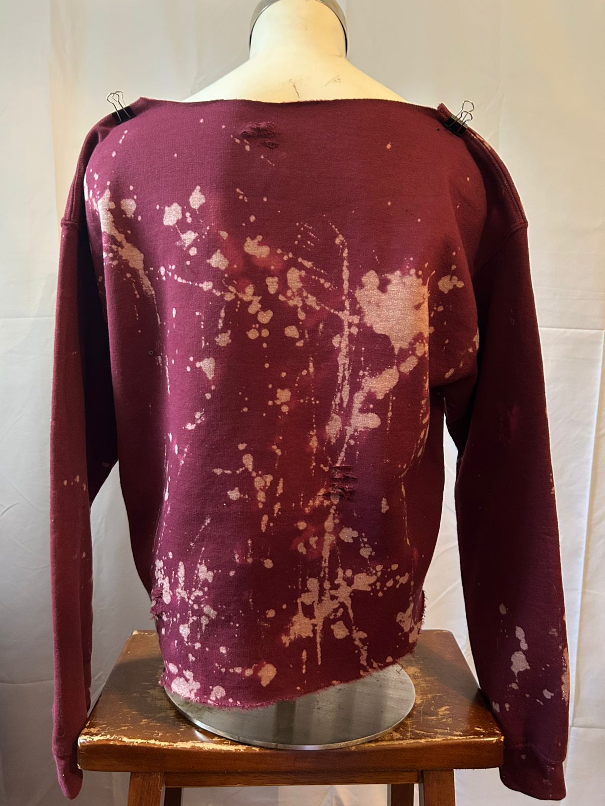 Handmade Alabama A&M Off Shoulder Lace Up Sweatshirt
