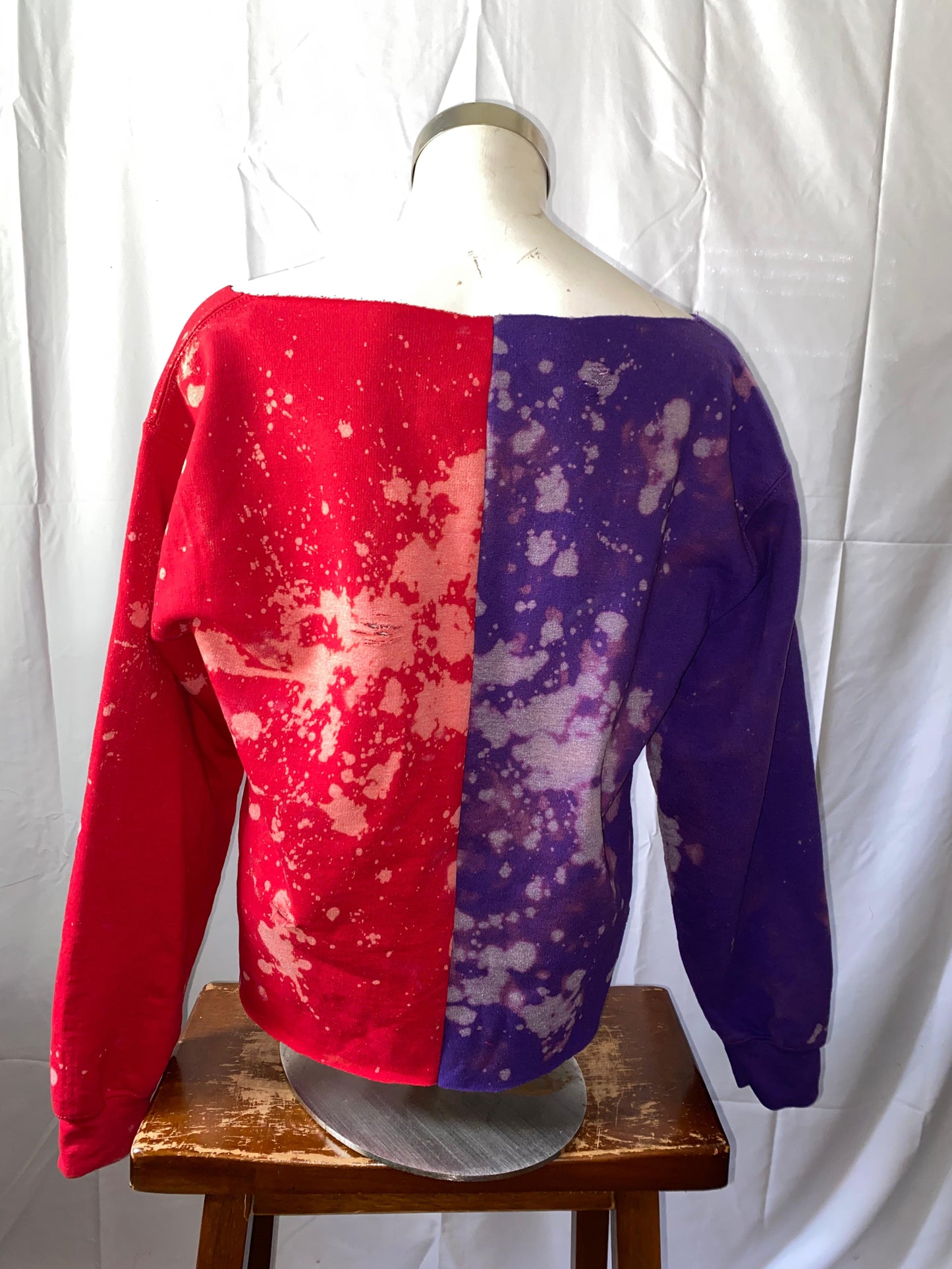 Handmade Morris Brown DST Half and Half Crew Neck or off Shoulder Sweatshirt